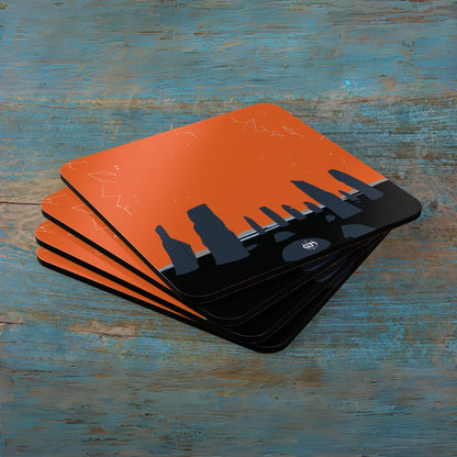 Scotland Art Cork Coaster Set - Silhouettes