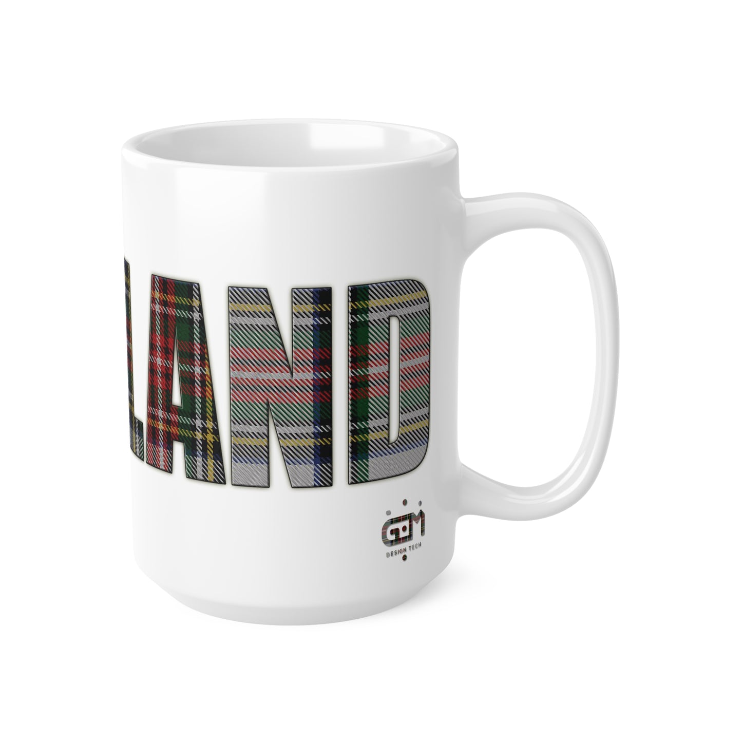 Scotland Tartan Mug - Stewart Dress, Coffee Cup, Tea Cup, Scotland, White