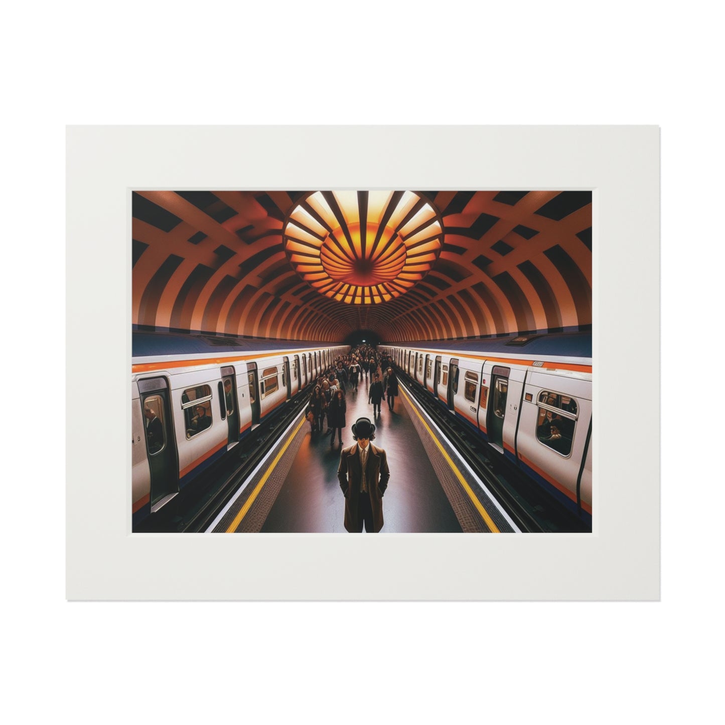 Glasgow's Clockwork Orange Fine Art Print, Scotland Art, Paper Frame, Various Sizes, Horizontal