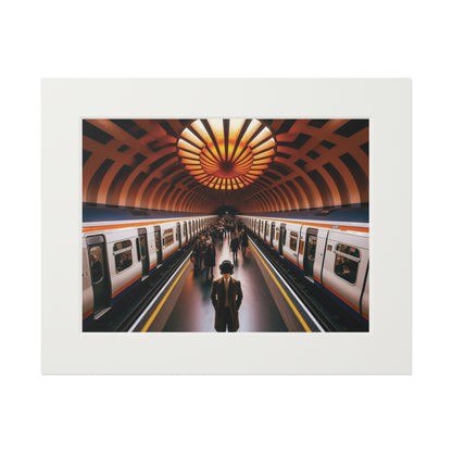 Glasgow's Clockwork Orange Fine Art Print, Scotland Art, Paper Frame, Various Sizes, Horizontal