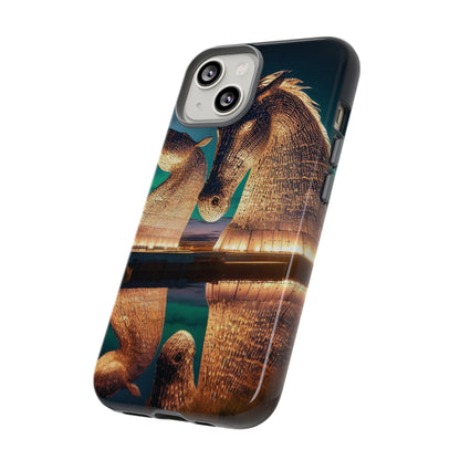 Kelpies Northern Lights Art Phone Case, Scotland, Various