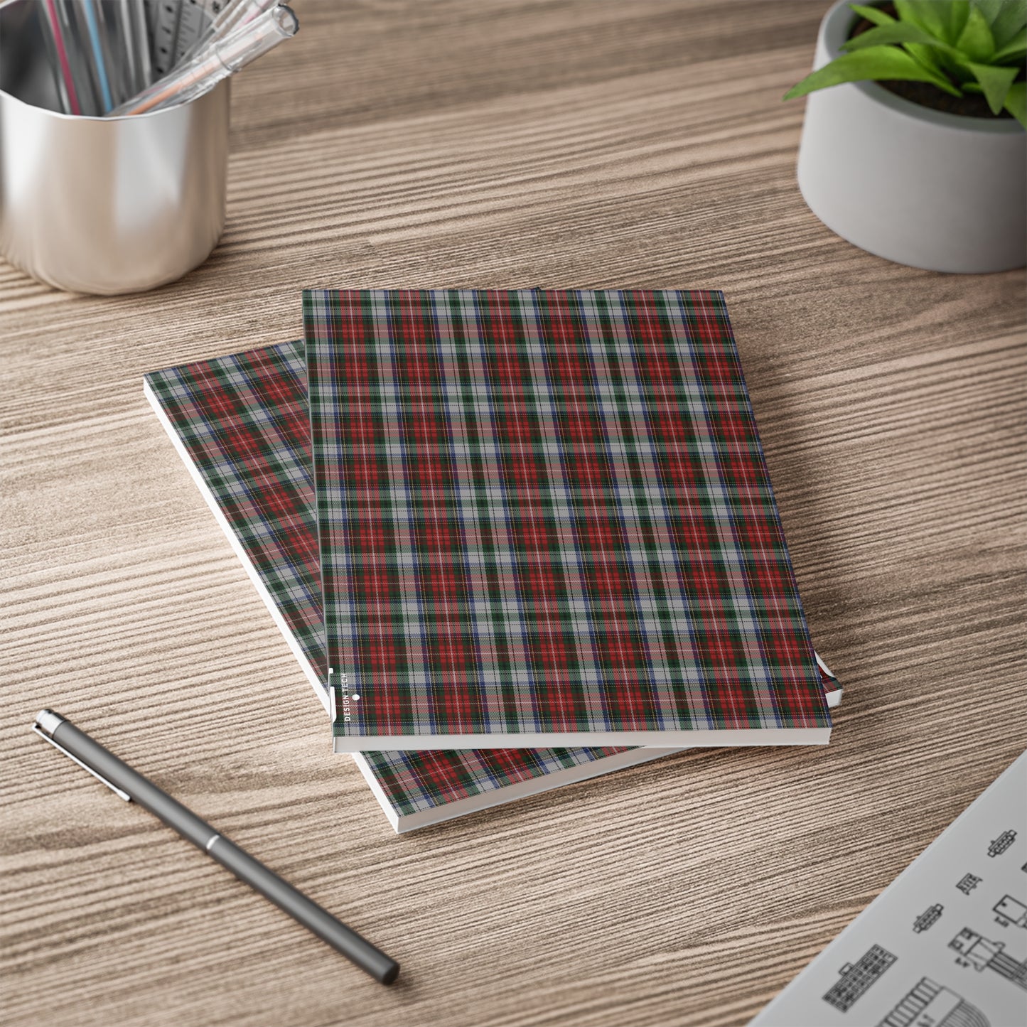 Scottish Tartan Softcover A5 Notebook - Stewart