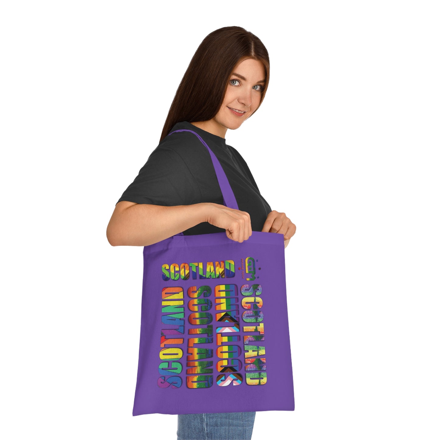 Scotland Pride Lettering Cotton Tote Bag