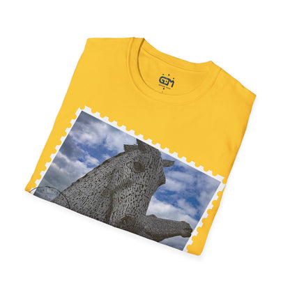 Postcard Kelpies Photo Softstyle T-Shirt, Unisex Tee, Scotland Shirt, Various Colours