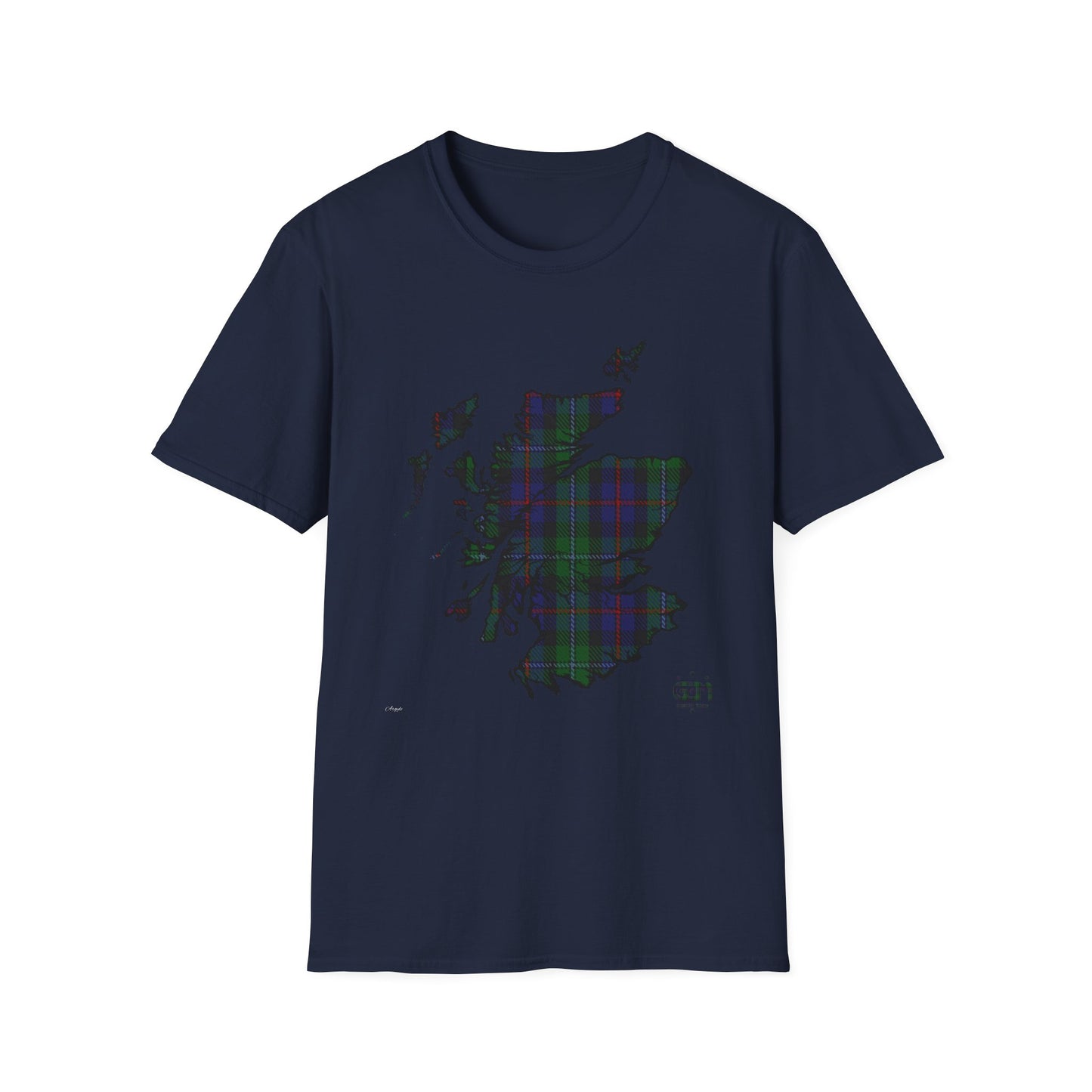 Tartan Ecosse Carte Softstyle T-Shirt Unisexe - Argyle Tartan Tee 