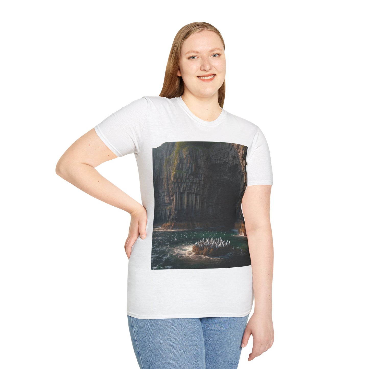 Fingal's Cave - Staffa Softstyle T-Shirt, Unisex Tee, Scottish Landmarks, Various Colours