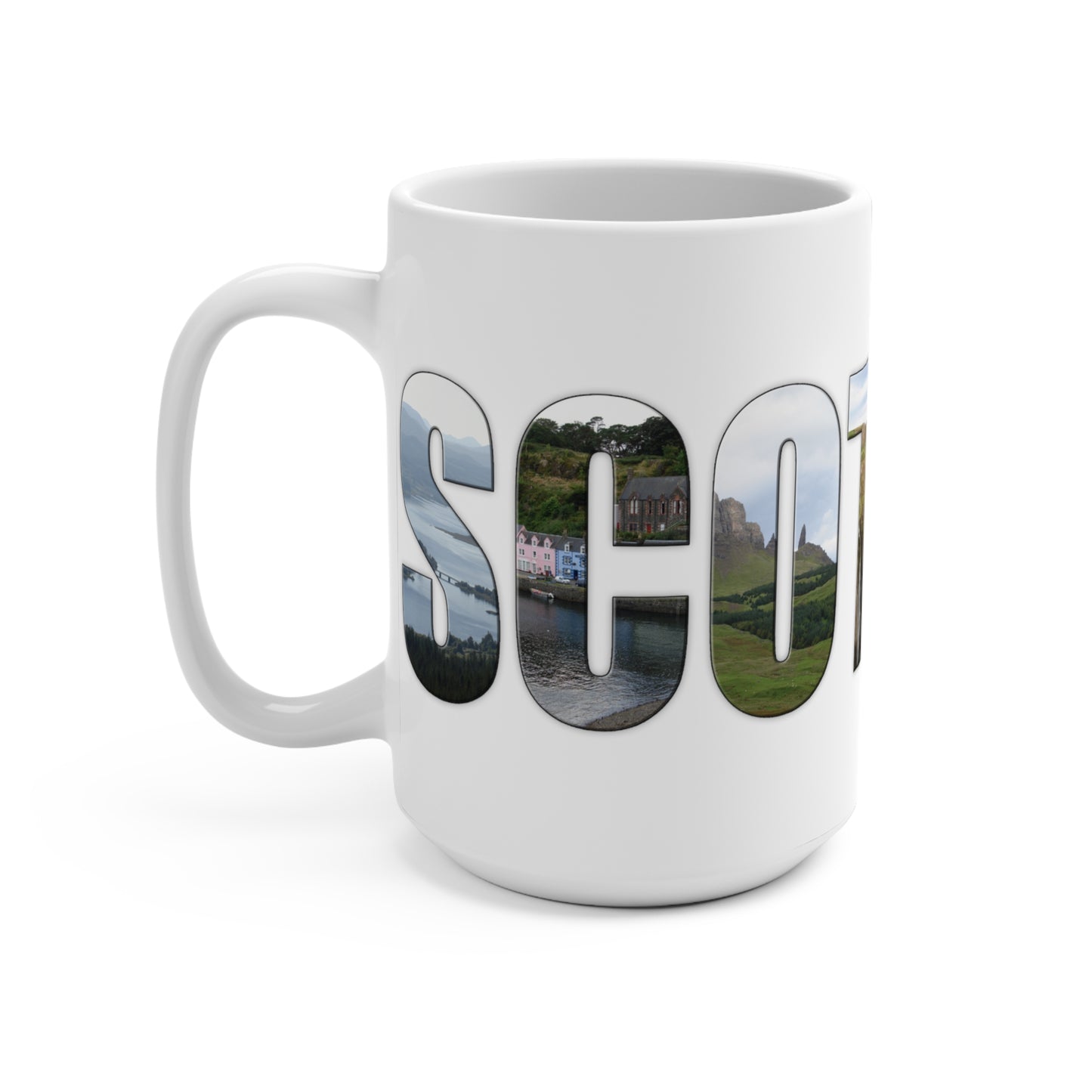 Scotland Photo Lettering Mug 15oz