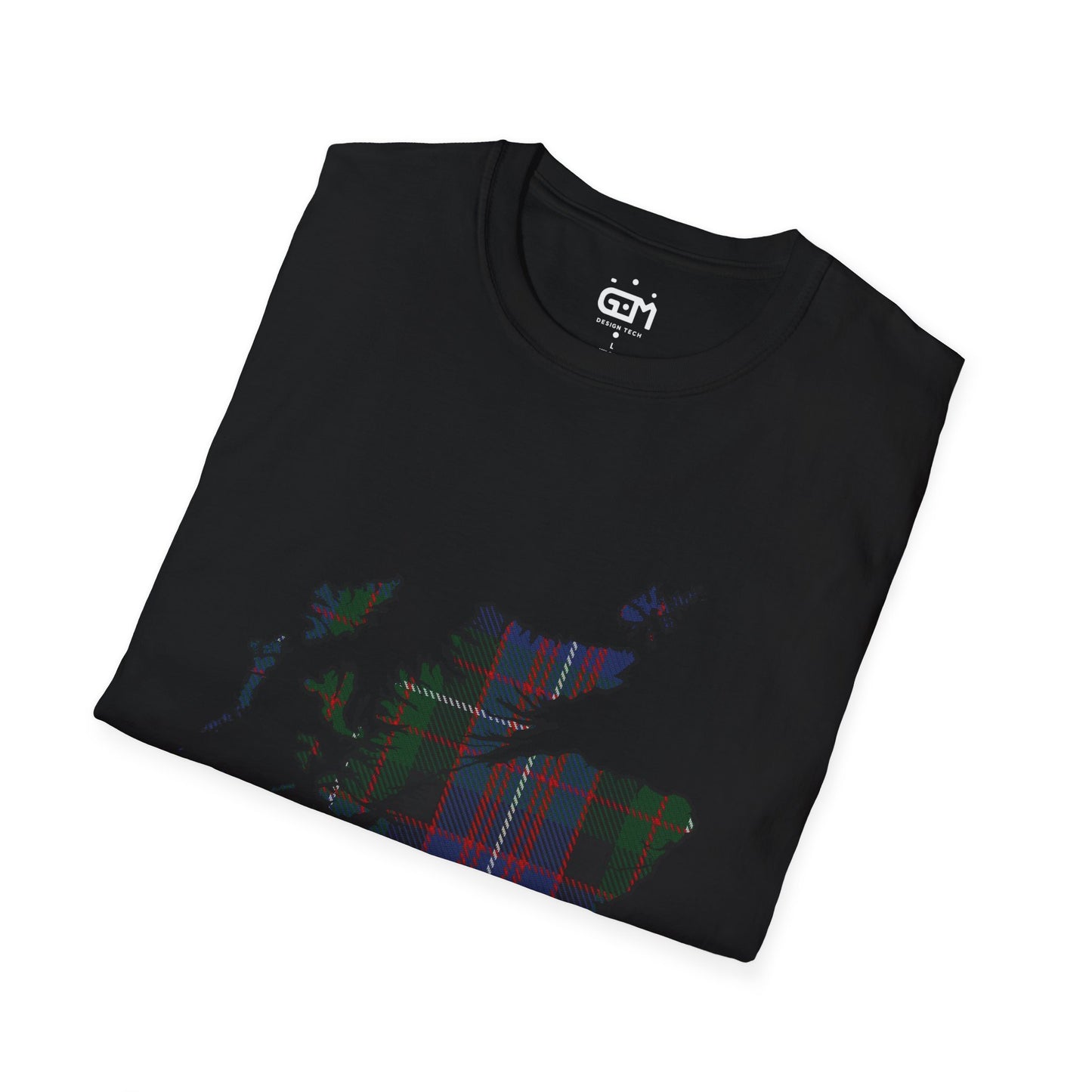 Scotland Tartan Map Softstyle Unisex T-Shirt - Rankin Tartan Tee