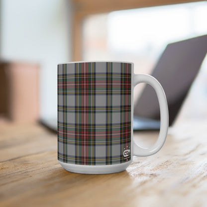 Scottish Tartan Mug 15oz, Stewart Dress Tartan