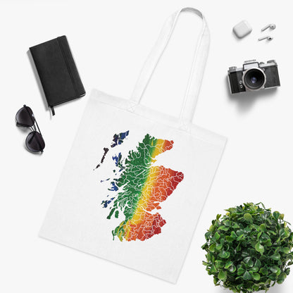 Scotland Pride Rain Clan Map Cotton Tote Bag