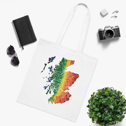 Scotland Pride Rain Clan Map Cotton Tote Bag