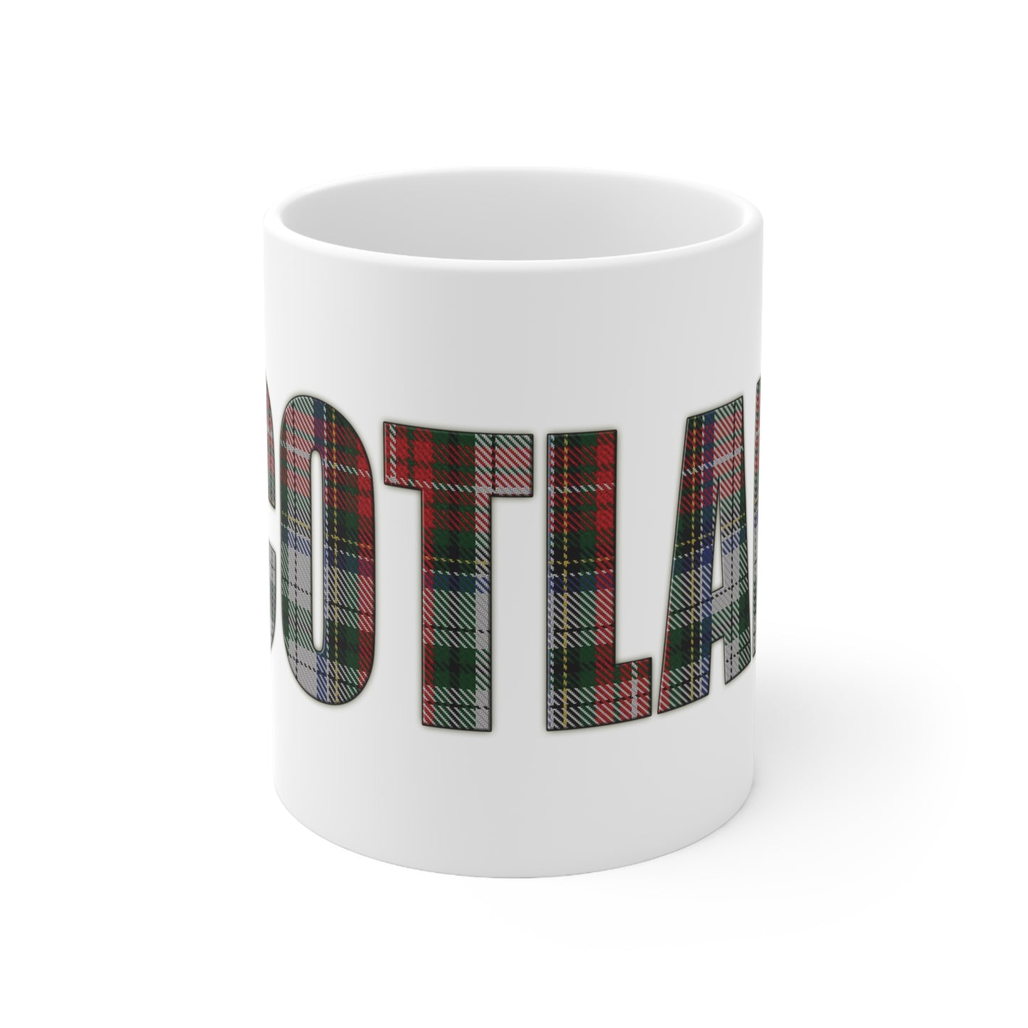 Scotland Tartan Mug - Stewart, Coffee Cup, Tea Cup, Scotland, White