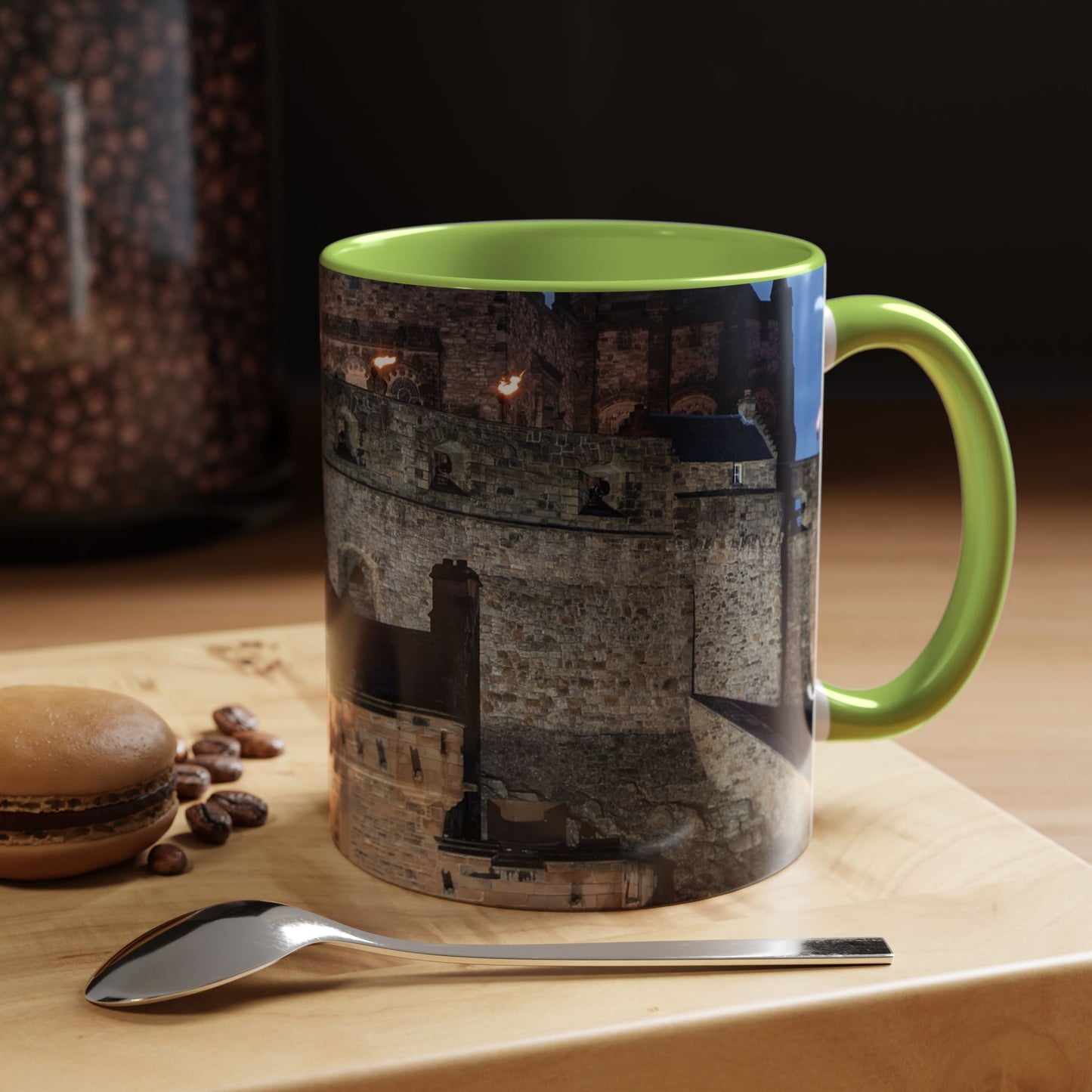 Tasses décoratives Écosse en gros plan - Scènes variées (vert clair)