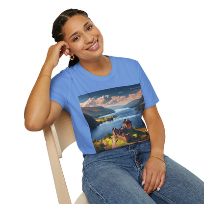 Urquhart Castle - Loch Ness Softstyle T-Shirt, Unisex Tee, Scottish Landmarks, Various Colours