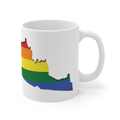 Edinburgh Castle Pride Progress Art Mug, White