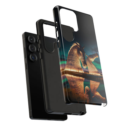 Kelpies Northern Lights Art Phone Case, Scotland, Samsung