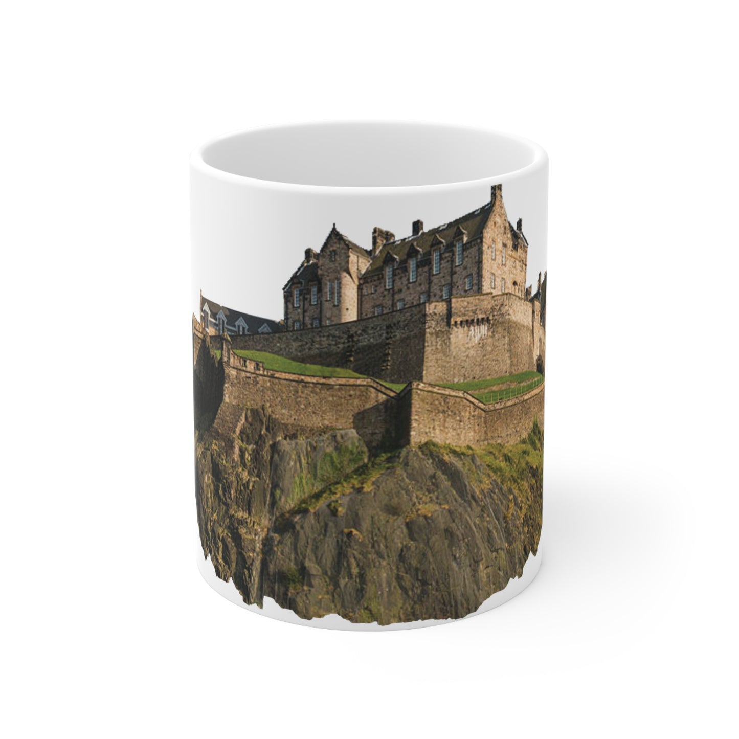 Edinburgh Castle on the Rock Photo Mug, White