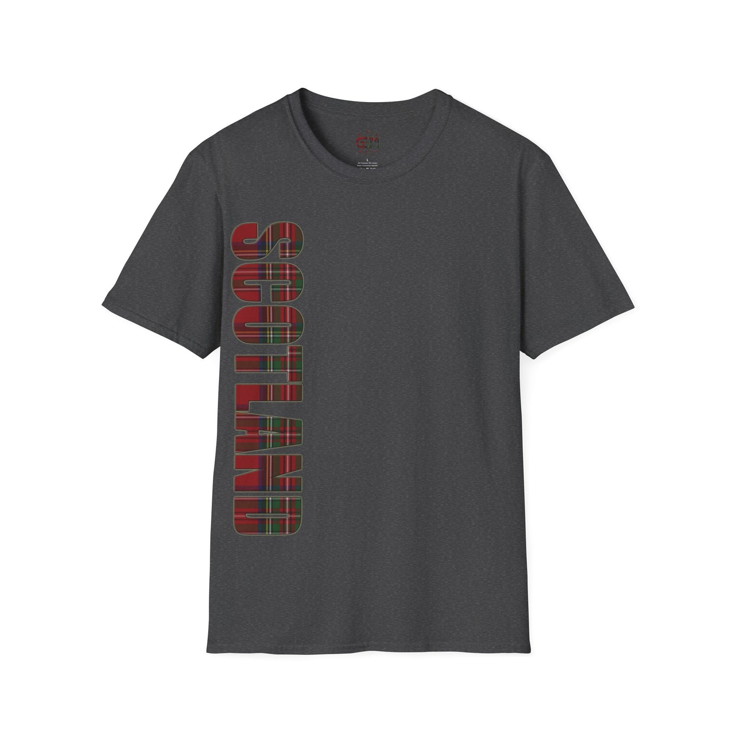 Scotland Lettering Stewart Royal Tartan Softstyle T-Shirt, Unisex Tee, Various Colours