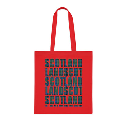 Reversible Scotland Tartan Map Cotton Tote Bag - Keith Tartan