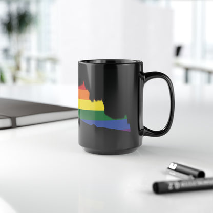 Edinburgh Castle Pride Progress Art Mug, Black