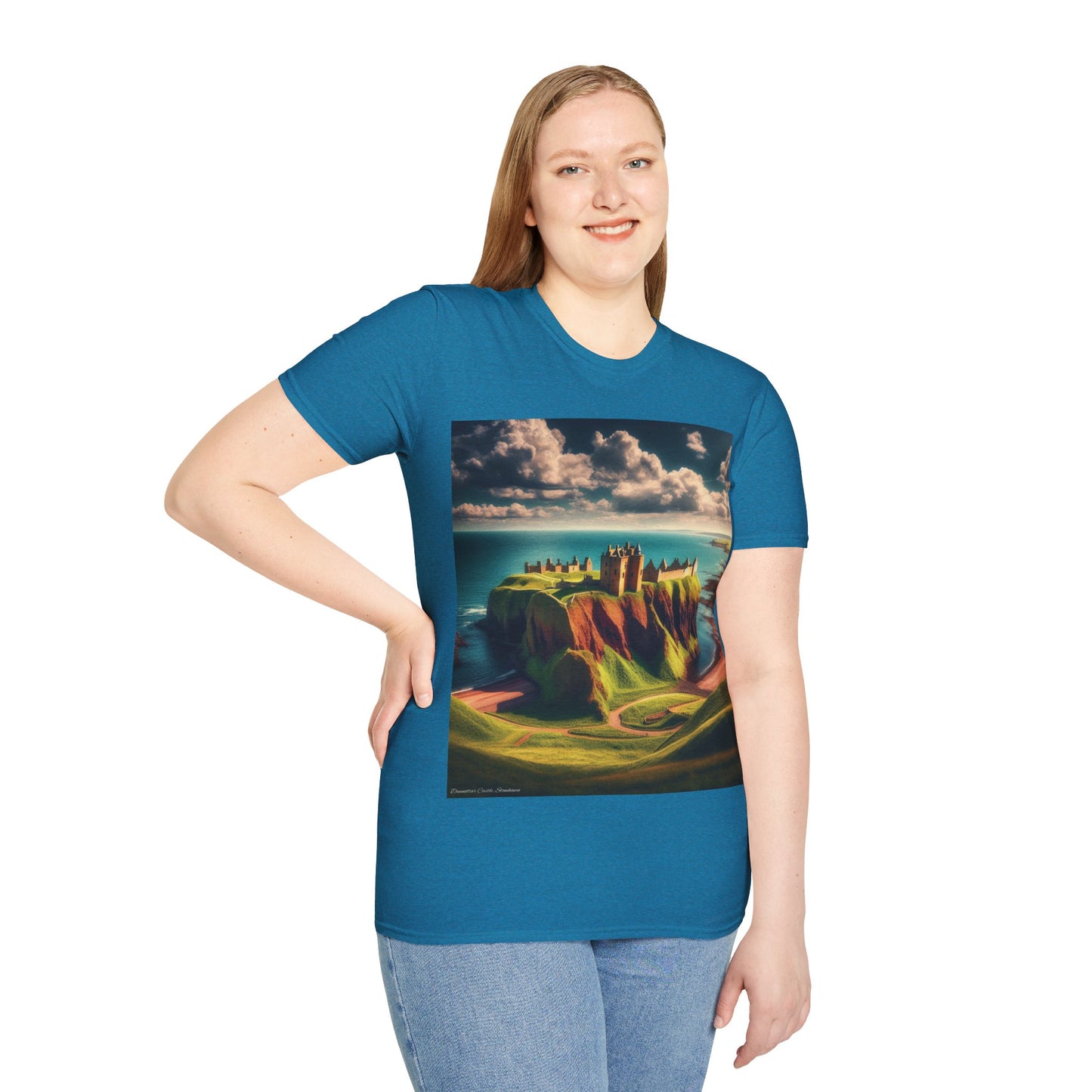 Dunnottar Castle - Stonehaven Softstyle T-Shirt, Unisex Tee, Scottish Landmarks, Various Colours