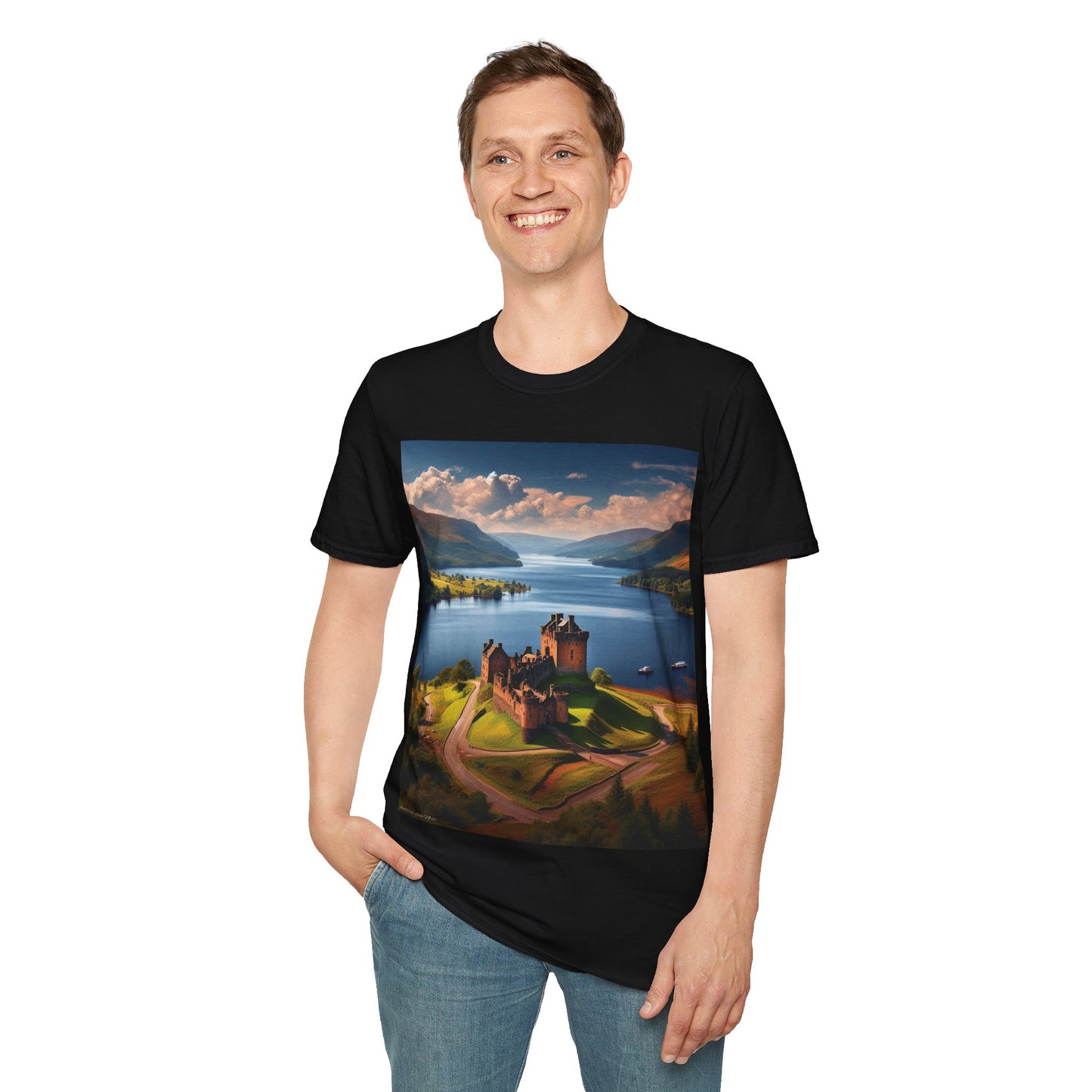 Urquhart Castle - Loch Ness Softstyle T-Shirt, Unisex Tee, Scottish Landmarks, Various Colours