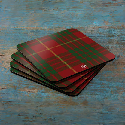Scottish Tartan Cork Coaster Set (A-F)