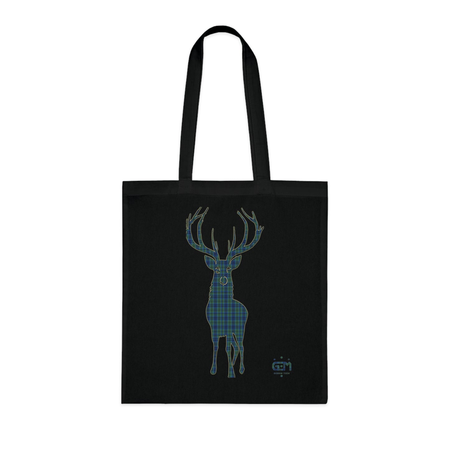 Reversible Scotland Tartan Stag Cotton Tote Bag - Keith Tartan