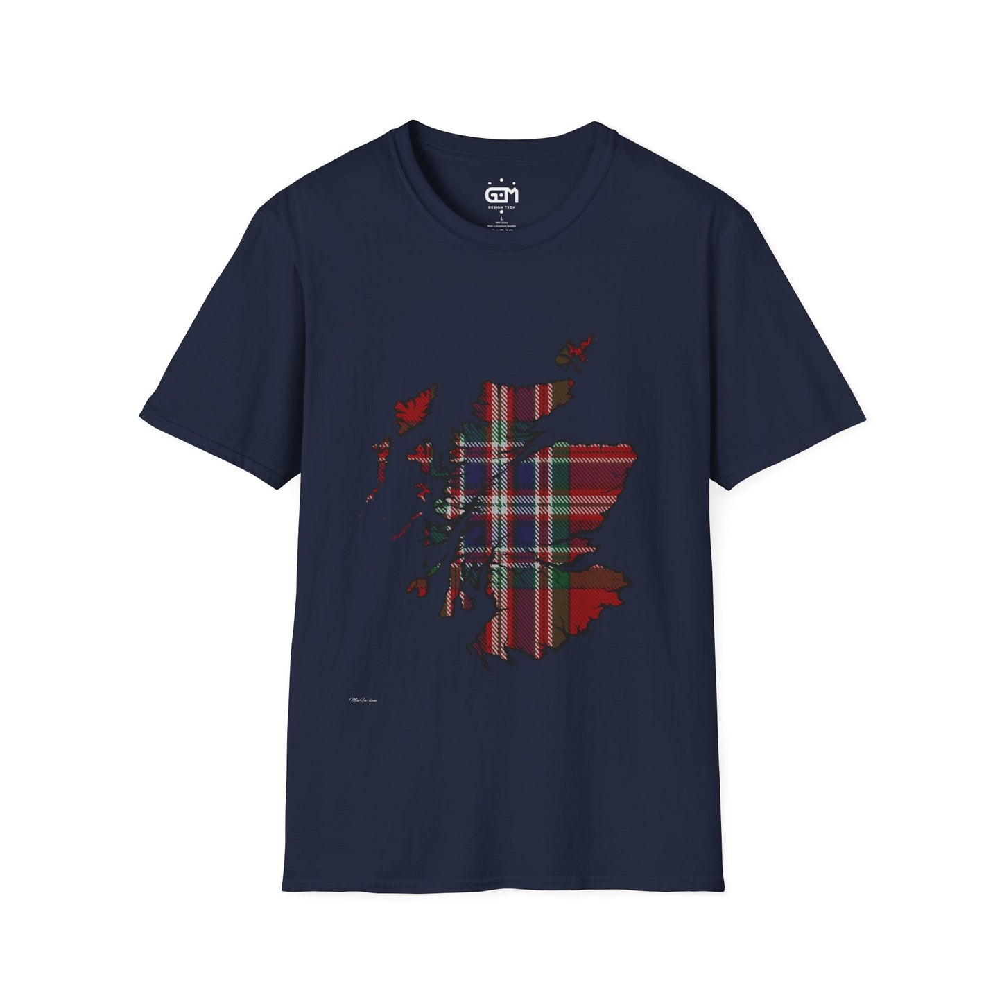 Scotland Tartan Map Softstyle Unisex T-Shirt - MacFarlane Tartan Tee