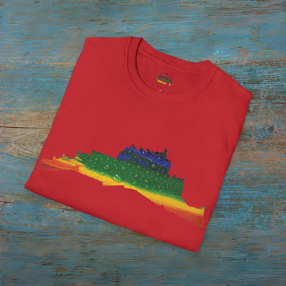 Edinburgh Castle Pride Rain Art Unisex T-Shirt