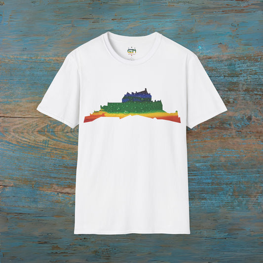 Edinburgh Castle Pride Rain Art Unisex T-Shirt