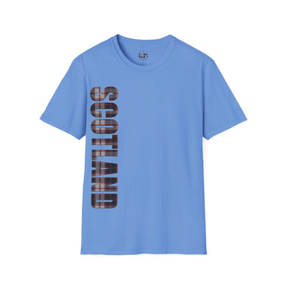 Scotland Lettering MacPherson Tartan Softstyle T-Shirt, Unisex Tee, Various Colours