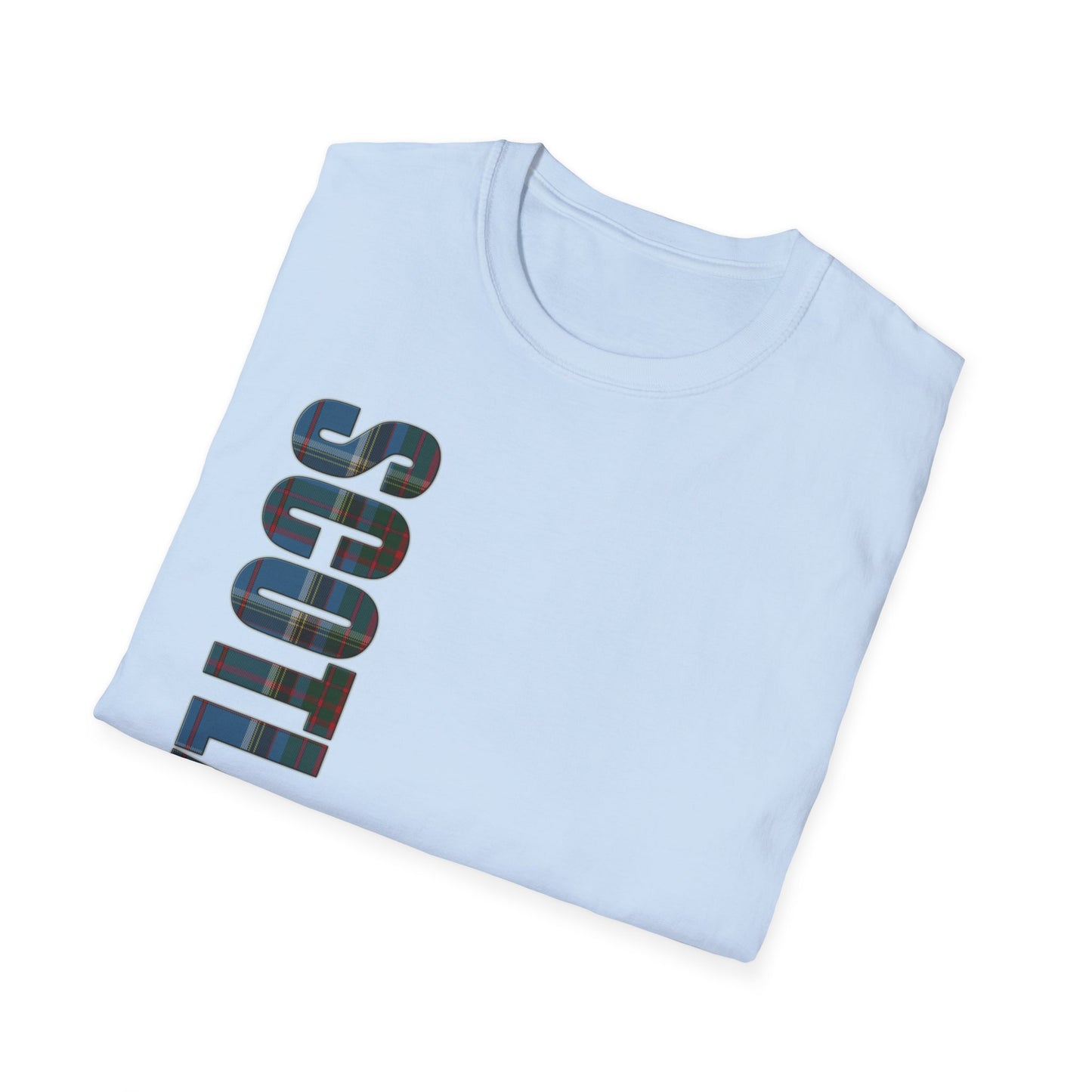 Tartan Scotland Lettering Softstyle Unisex T-Shirt, Anderson Old Tartan Tee