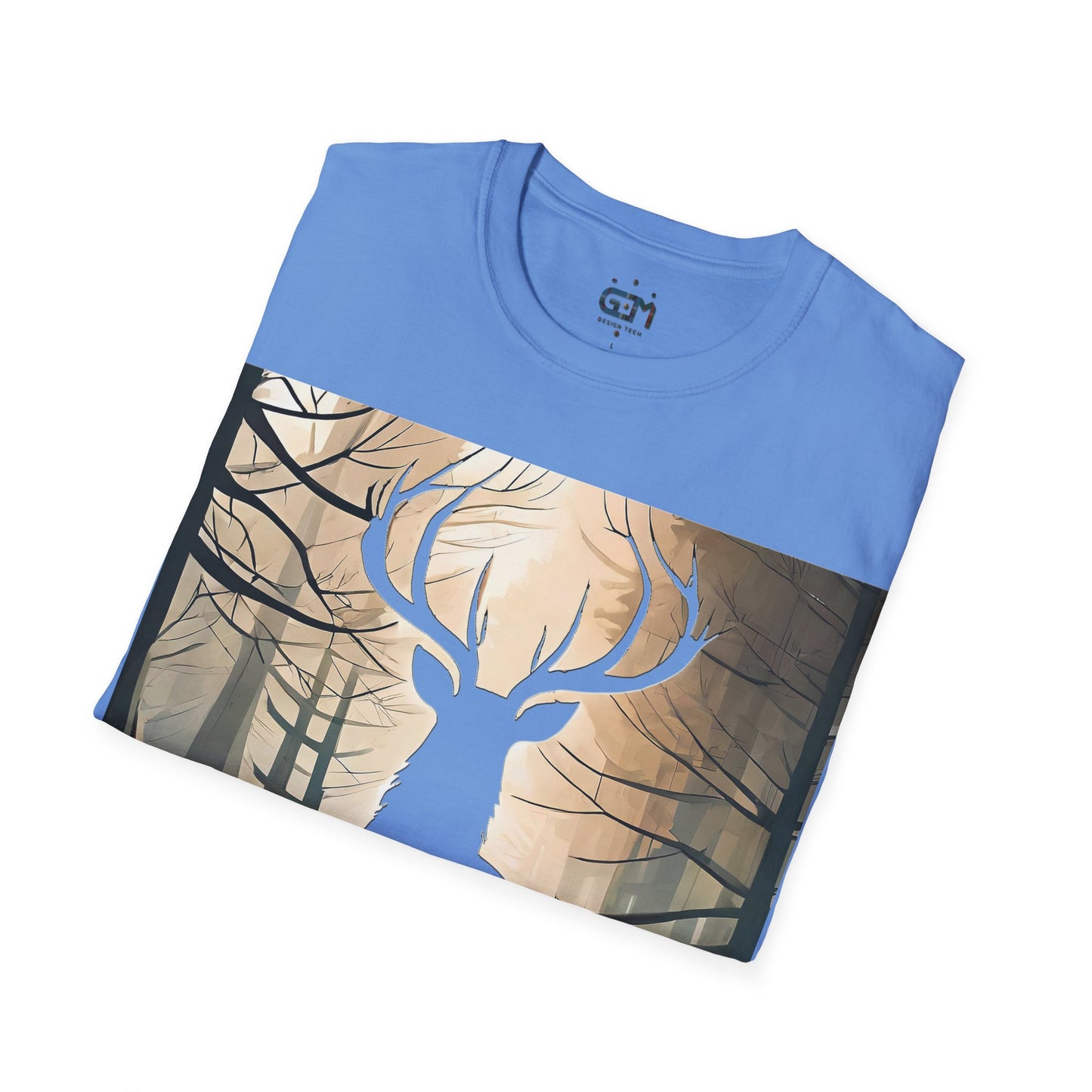 Stag Silhouette Softstyle T-Shirt, Unisex Tee, Scottish Scenery, Various Colours