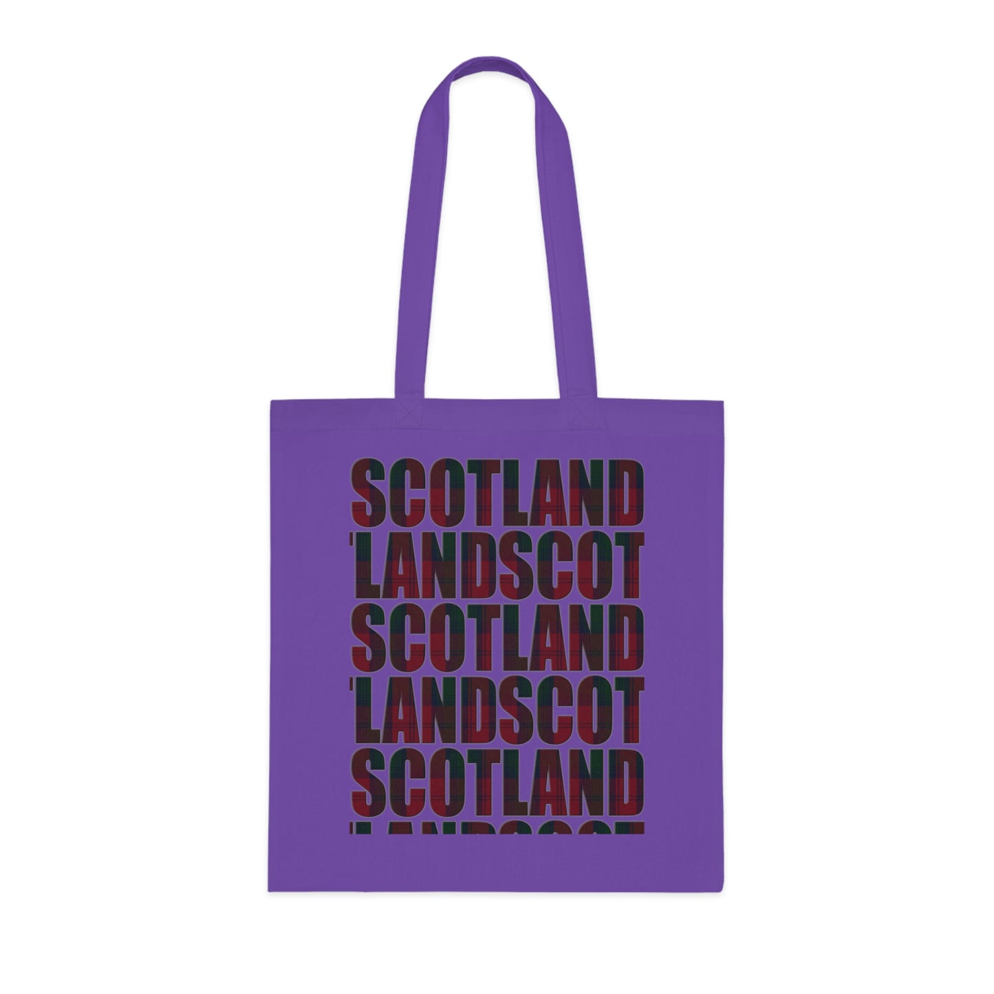 Reversible Scotland Tartan Map Cotton Tote Bag - Lindsay Tartan