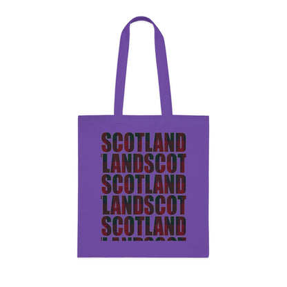 Reversible Scotland Tartan Map Cotton Tote Bag - Lindsay Tartan