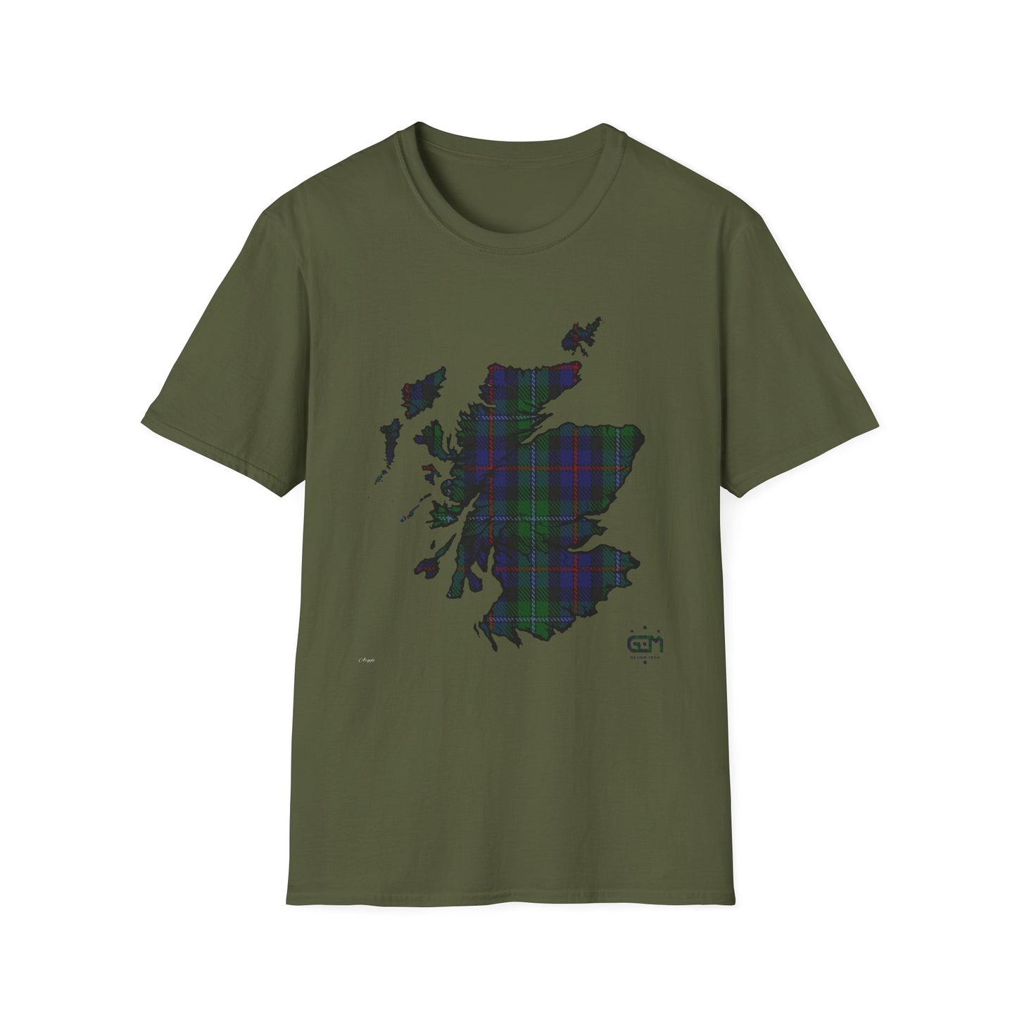 Tartan Ecosse Carte Softstyle T-Shirt Unisexe - Argyle Tartan Tee 