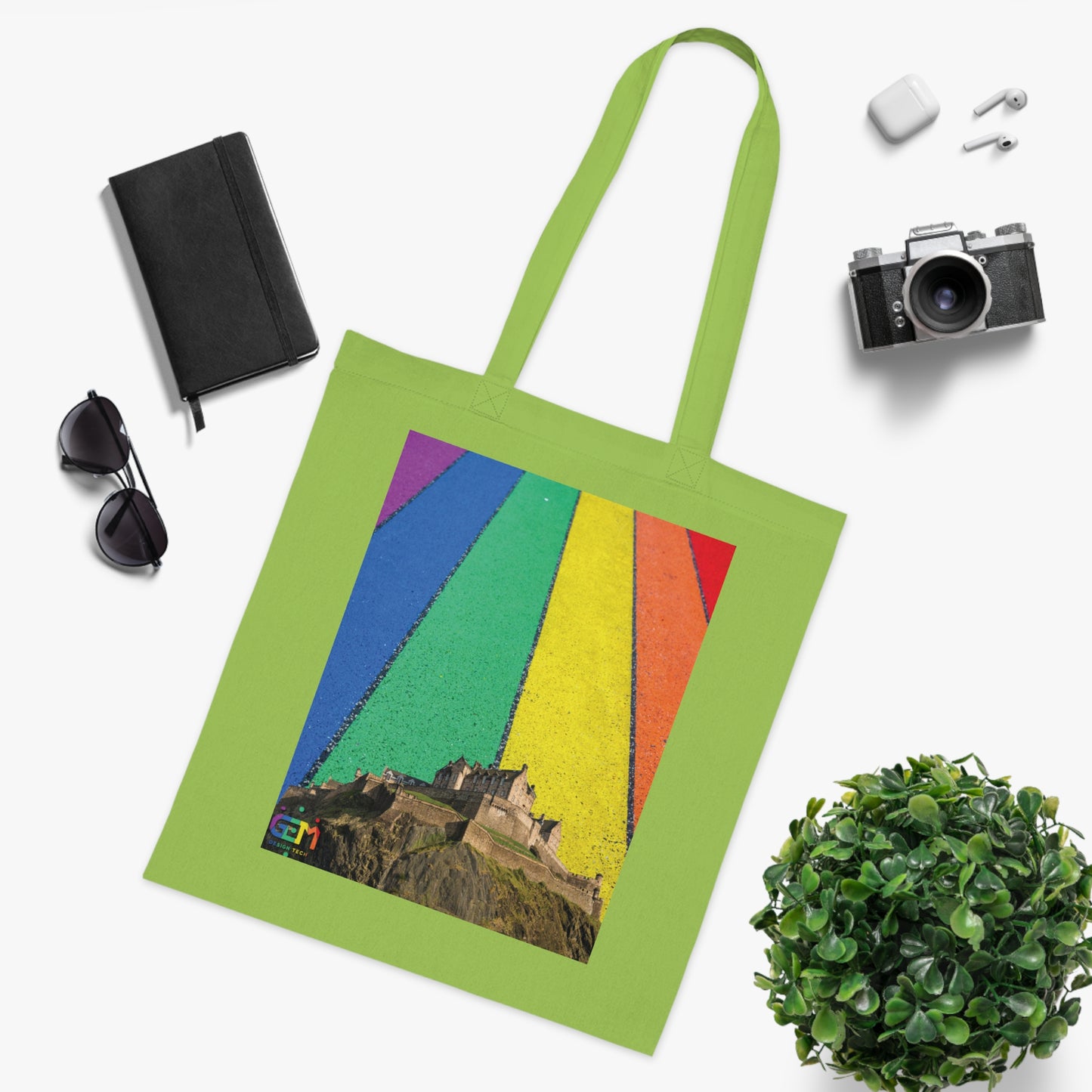 Edinburgh Castle Pride Road Sky Cotton Tote Bag