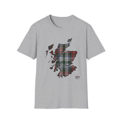 Tartan Ecosse Carte Softstyle T-Shirt Unisexe - Stewart Tartan Tee 