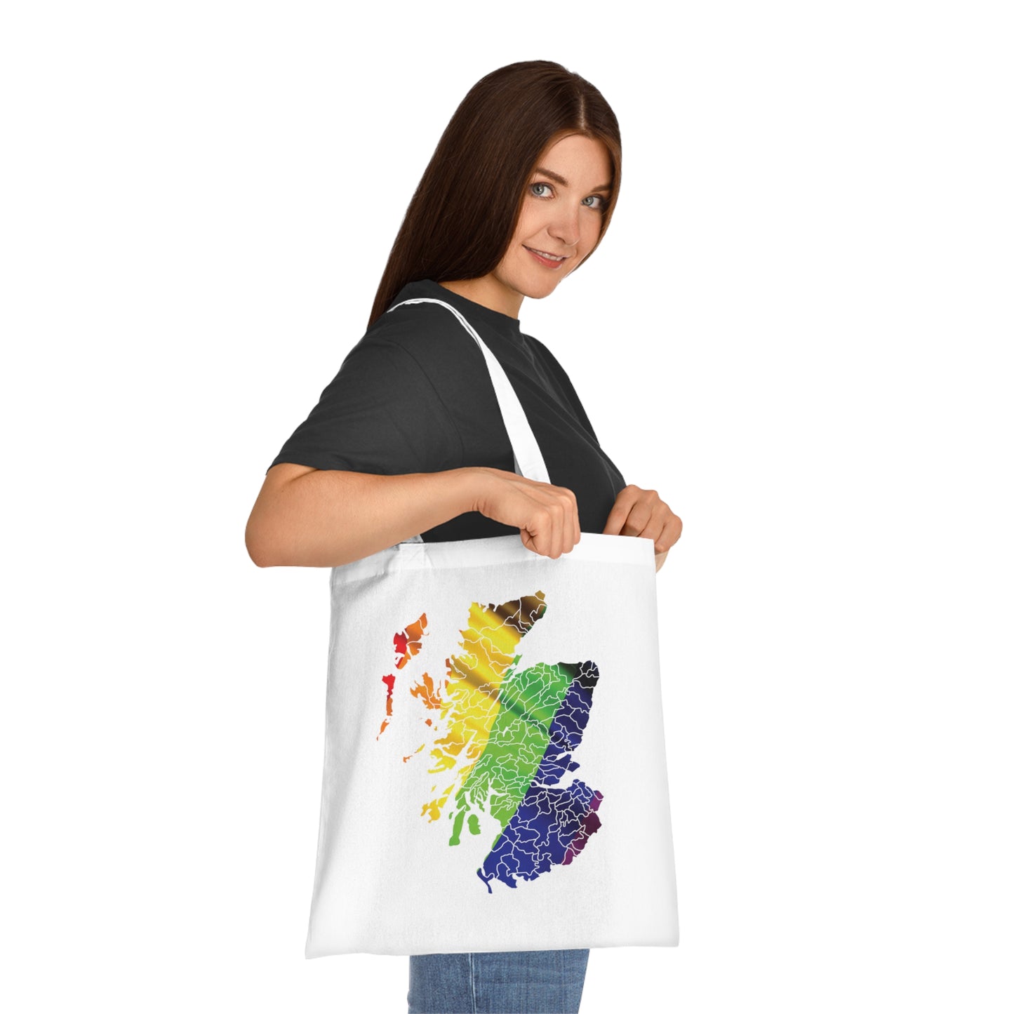 Scotland Pride Flag Clan Map Cotton Tote Bag