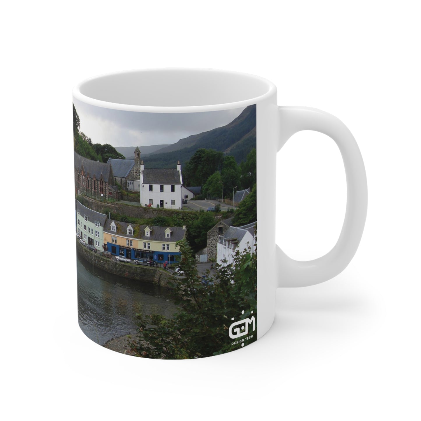 Portree Isle of Skye Photo Mug, Scotland Mug, Tea Cup, Coffee Cup, Scottish Landmarks, Coloured Buildings, Nature, Scenery, White