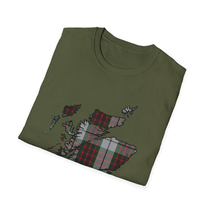 Tartan Scotland Map Softstyle T-Shirt unisexe - Fraser Dress Tartan Tee 