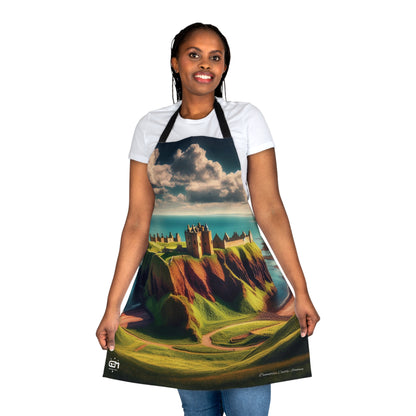 Dunnottar Castle - Stonehaven Apron, Scottish Cooking Apparel, Chef Accessory