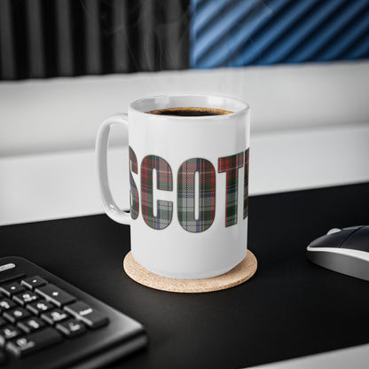 Scotland Tartan Mug - Stewart, Coffee Cup, Tea Cup, Scotland, White