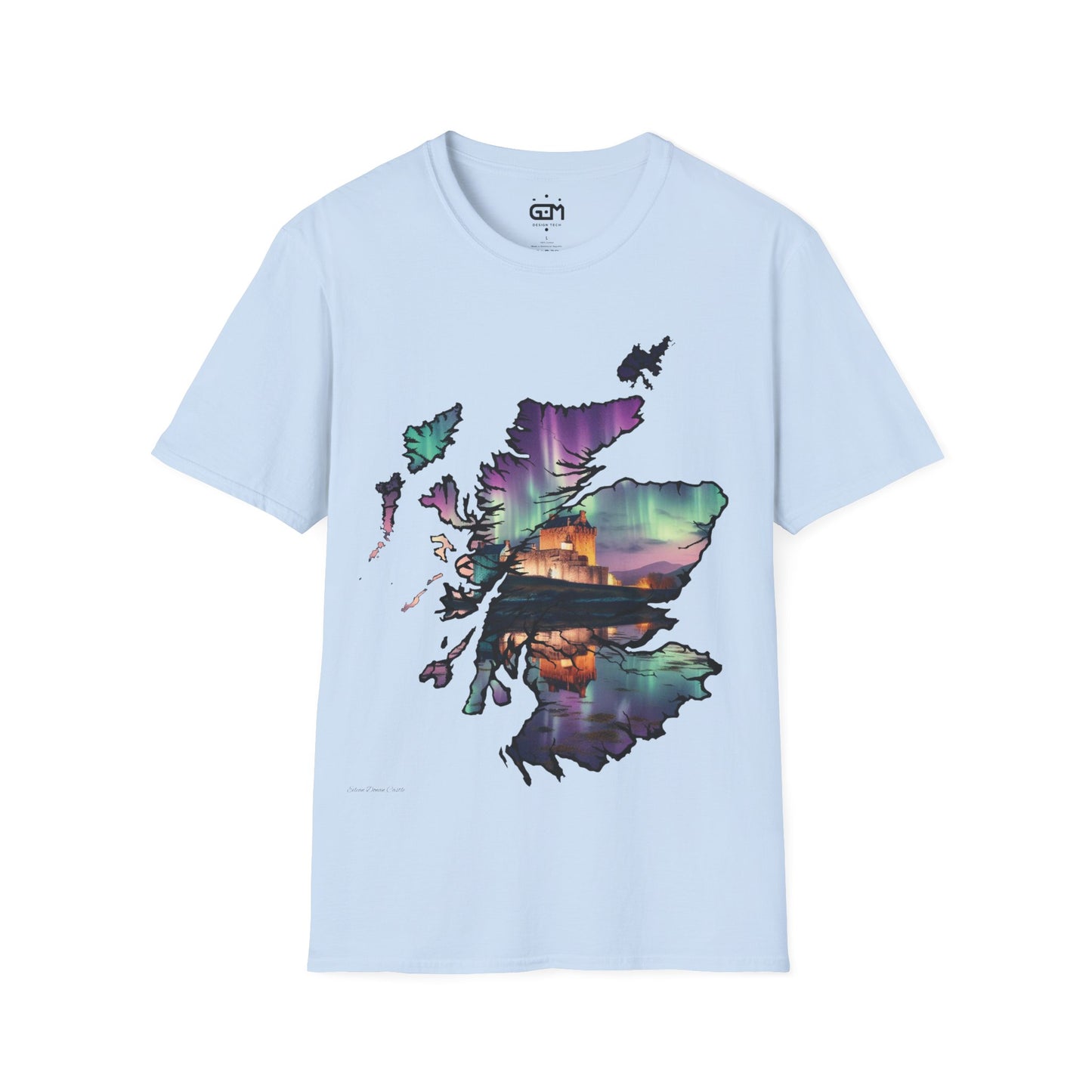 Eilean Donan Castle Scotland Map Softstyle T-Shirt, Unisex Tee, Scotland Shirt, Scottish Landmark, Nature, Scenery, Various Colours