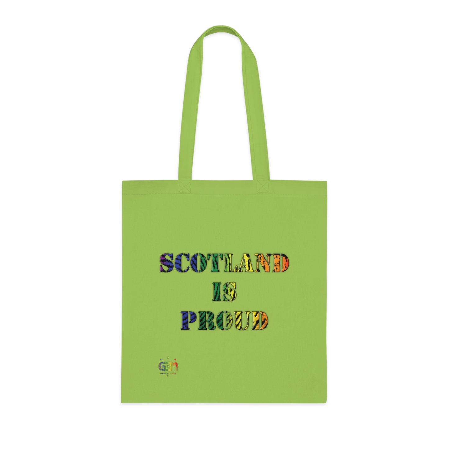 Scotland Pride Fingerprint Map Cotton Tote Bag