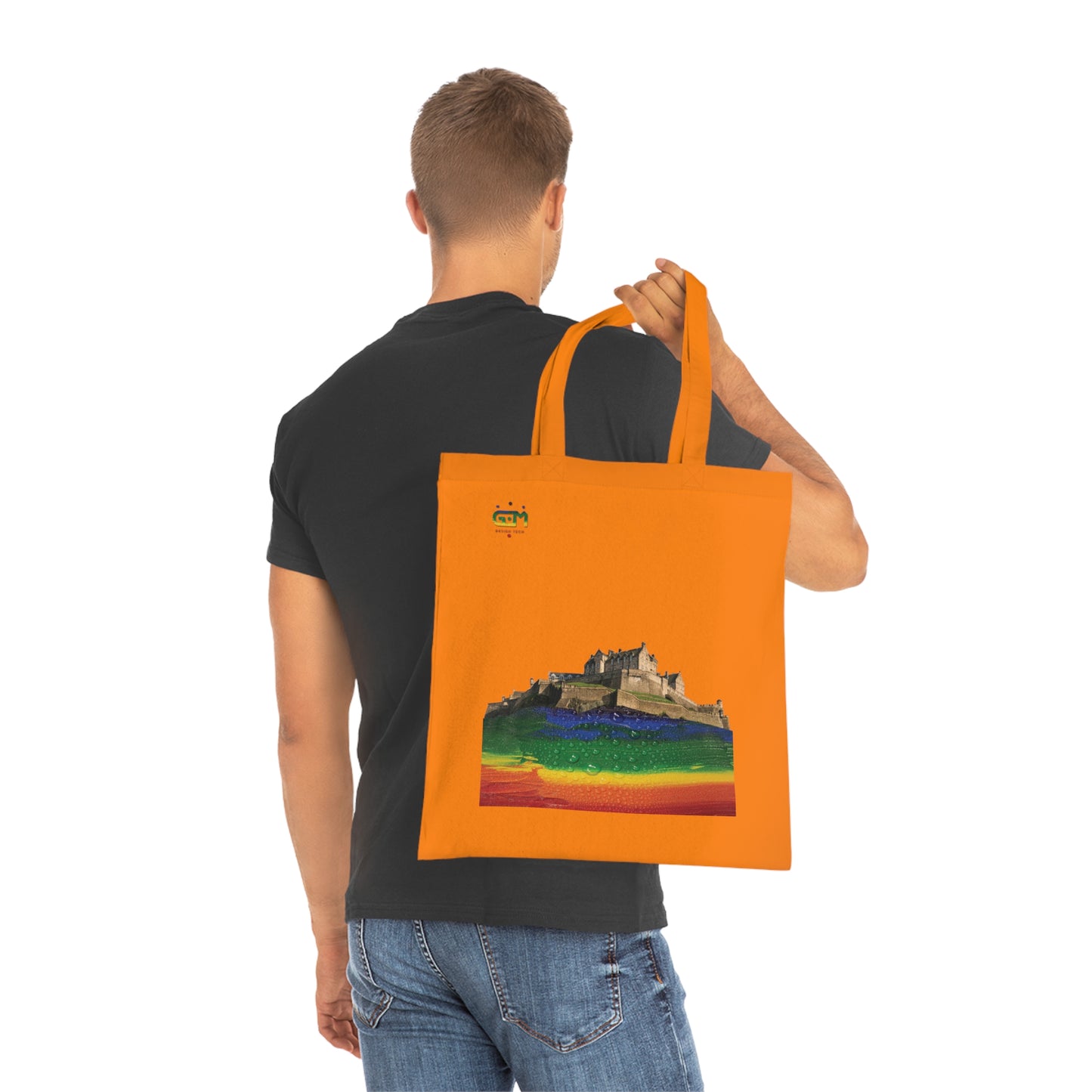 Pride Rain Rock Edinburgh Castle Cotton Tote Bag