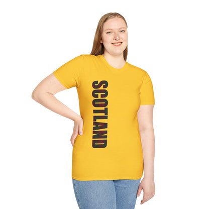 Scotland Lettering Tartan Softstyle Unisex T-Shirt, Lindsay Tartan Tee