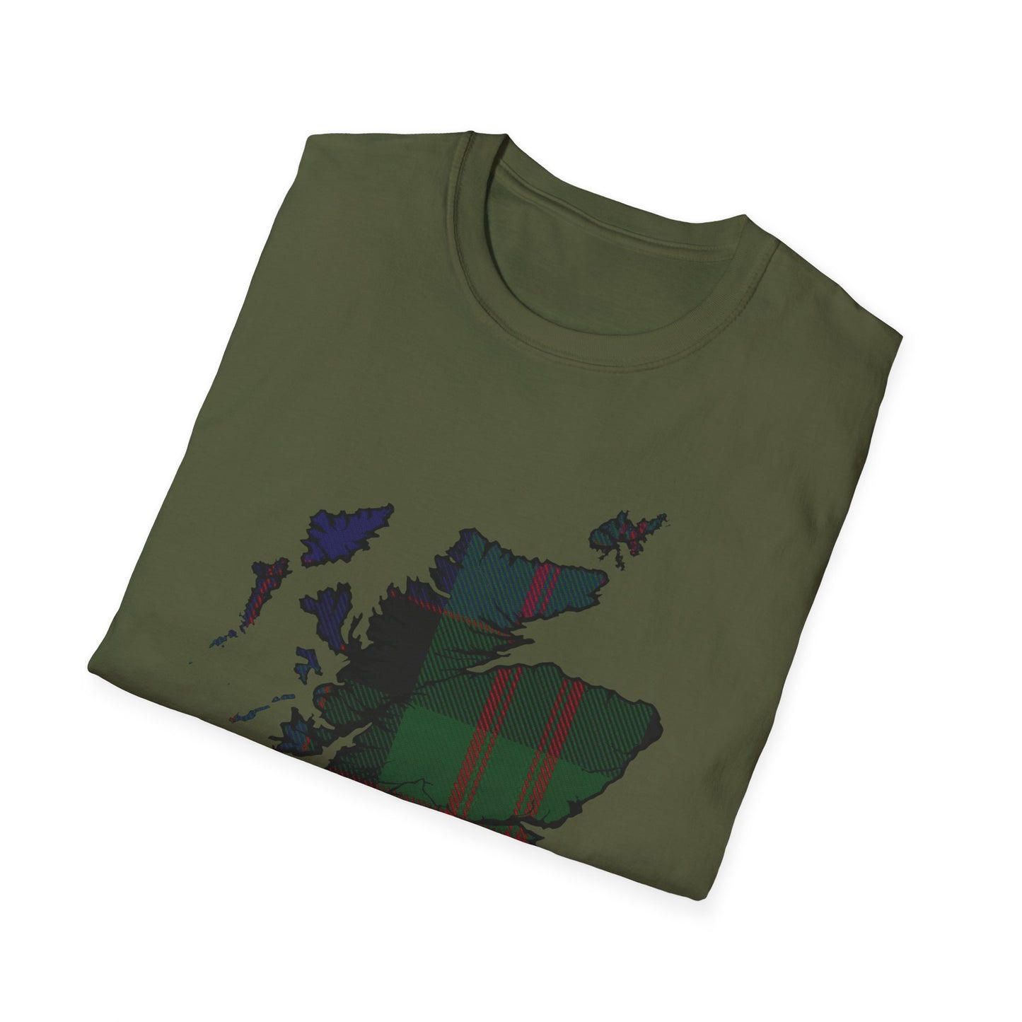 Tartan Scotland Map Softstyle Unisex T-Shirt - MacDonald Tartan Tee