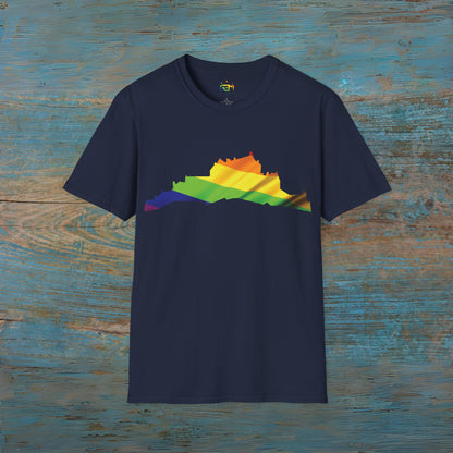 Edinburgh Castle Pride Flag Art Unisex T-Shirt